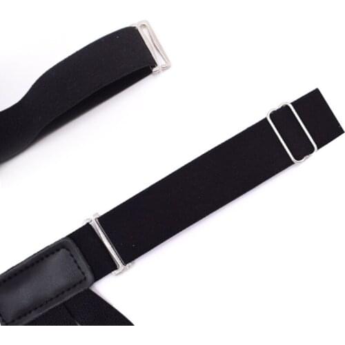 2Pcs/Set Elastic Leg Suspenders Shirt Stays Holder Straps Metal Locking Clamps 28GD