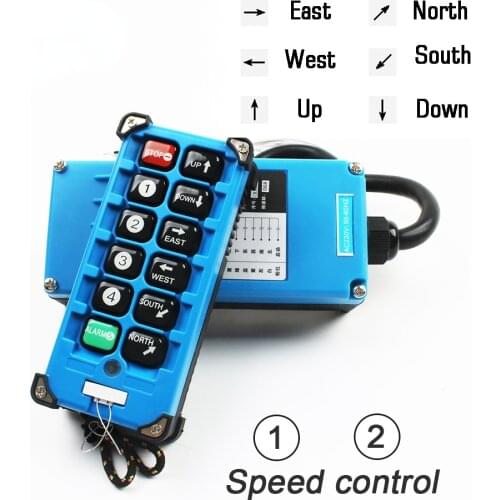 F21-E2B-8 industrial remote controller switches 8 Channels keys Direction button Hoist Crane Truck Radio Remote Control System