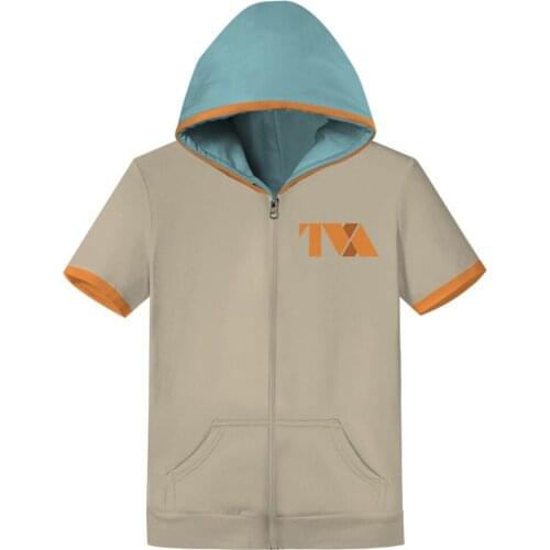 Loki Time Variance Authority TVA Cosplay 3D Print Hooded T-shirt Summer Short Sleeve Hoodie Zip Up Jacket Coat