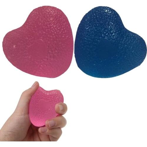 Hand Grip Ball Heart Shaped Silica Gel Finger Heavy Exerciser Strength Muscle Recovery Gripper Trainer