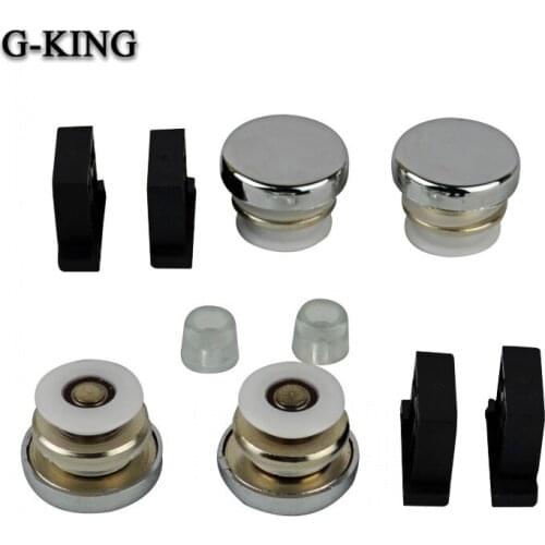 The concept of Qi plug-in single fan door sliding door pulley wheel moving side sliding glass door mounted monorail rail wheel