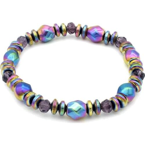 Beautiful Colored Stones Magnetic Black Gallstone Bracelet Bracelet Elastic Bracelet Jewelry