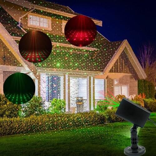 Red Green Moving Full Sky Star Laser Projector LED Stage Lamp for Wedding Xmas Tree Outdoor Garden Lawn Landscape Spotlights