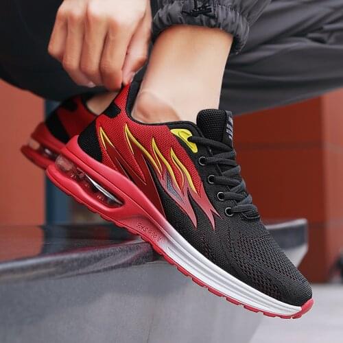 Women and Men Air Cushion Running Shoes Comfortable Breathable Jogging Shoes Fitness Shoes Outdoor Non-slip Fashion Men Shoes