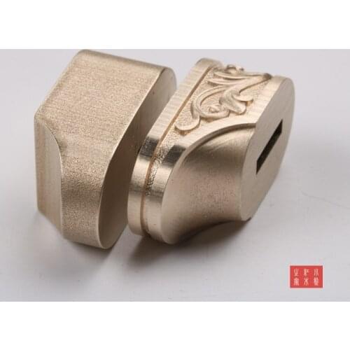 DIY knife handle brass Guard CNC carved Customized Knife DIY parts