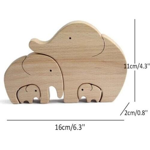 Lephant Mother and Child Elephant Mother And Child Home Decor Elephant Shaped Design Decorative Wooden Ornament Room Desktop