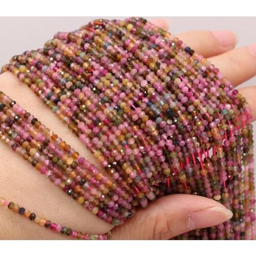 Hot Selling Natural Stone Bead Section Tourmaline Small Loose Beads For DIY Jewelry Making Necklace Bracelet Earrings Accessory