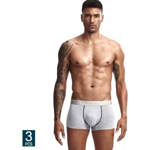 3 Pcs / Lot Boxer Men Boxer Shorts Men Underwear Male Mens Underwear U Convex Pouch Homme Modal Boxershorts Male For Family Sex