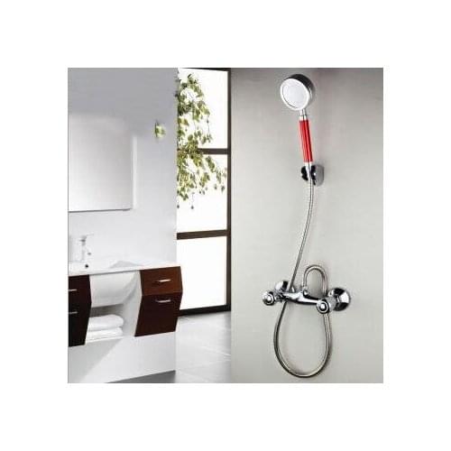 Bathroom shower faucet shower head set, Brass shower faucet mixing valve hot and cold, Wall mounted shower faucet mixer tap