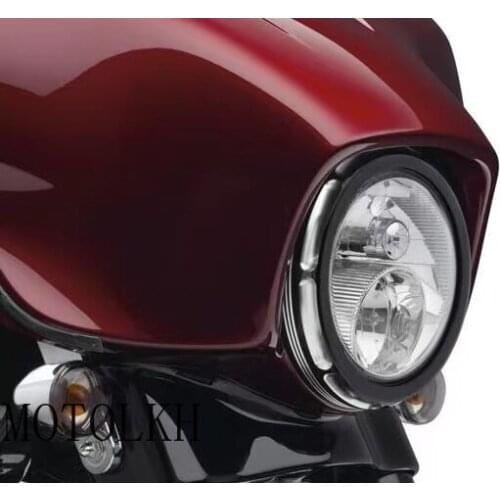 Motorcycle 7" Burst Headlamp Headlight Trim Ring For Harley Touring Street Glide Road King Electra Tri Glide FLHR FLHX FLTXR