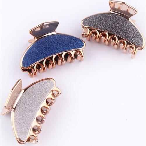 New fashion Shining Girls Hairpins Crab Hair Claw Clamp Women Barrettes Scrub Hair Clips Hair Accessories Headwear