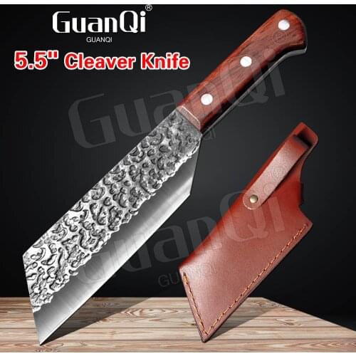 Outdoor Stainless Steel Sharp Forged Cleaver Kitchen Knife Portable Multi Function Portable Handmade Knife Slicing Cleaver Tool