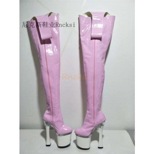 Shoes with a Heel Height of 20cm, Boots Above The Waist, Sex Toys Boots, Dance Boots, Model Boots, and Belts Round Toe Platform