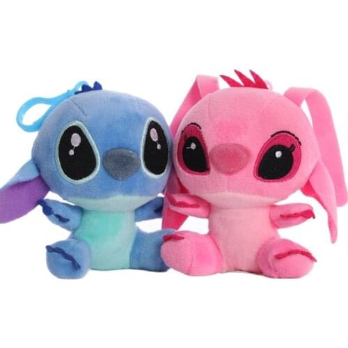 Wholesale 20pcs/lot 10cm cartoon anime Lilo Stitch Plush Toys cute Soft Stitch Stuffed toy keychain gifts For Kids