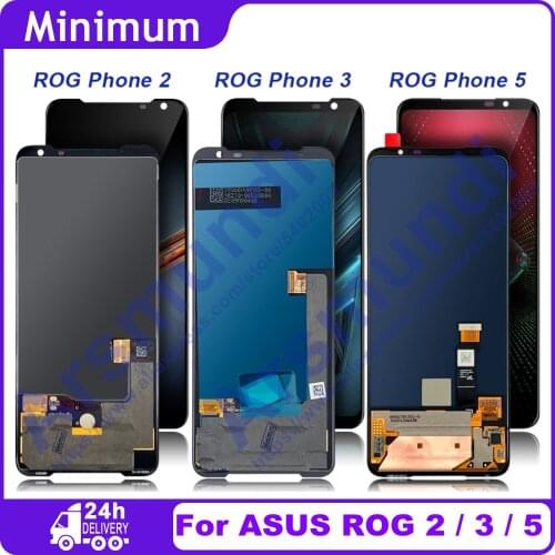 6.59" For ASUS ROG Phone II 2 ZS660KL AMOLED LCD Display Touch Screen Digitizer Assembly Replacement For Asus ZS660KL I001DA