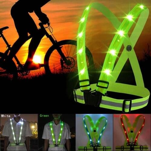 Rechargeable LED Running Cycling Hiking Reflective Vest & Belt for Men Women & Kids - Safe & Comfortable Reflective Vest