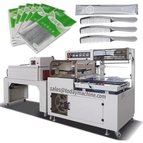 Full-Automatic Heat Shrink Film Packer Plastic Bag Pouch Side Cutting Sealing Machine
