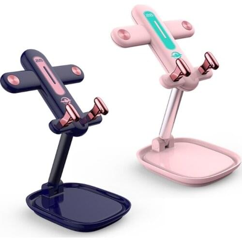 45BA Folding Creative Adjustable Aircraft Mobile Phone Holder Portable Phone Holder