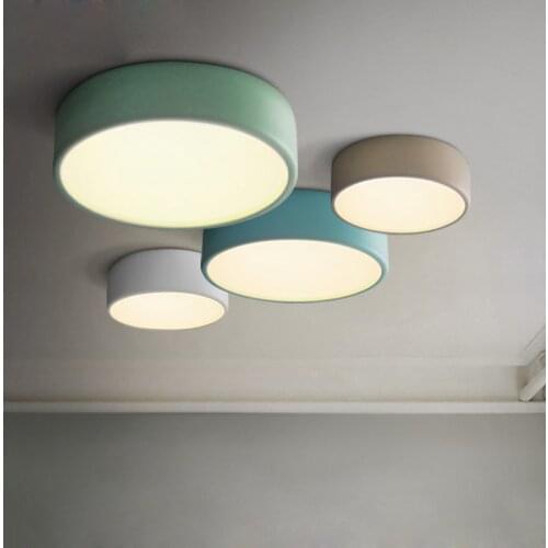 Modern Led Ceiling Lights Nordic Hanging Lamp Creative Suspension Light Fixture Iron Acrylic Round Circular Luminaire Livingroom