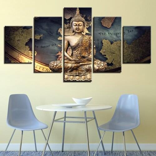 Buddha Statue diamond painting rhinestone 5d embroidery diamond mosaic full round square diamond art World Map 5pcs/setZP-372