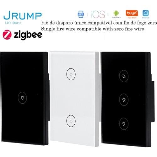 JRUMP Zigbee Smart Touch Switch Voice Control Light Switches Work Alexa Echo Google Home