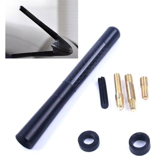 Universal Car Antenna FM AM Radio Carbon Fiber Short Car Aerial For Ford Focus Toyota VW Auto Accessories