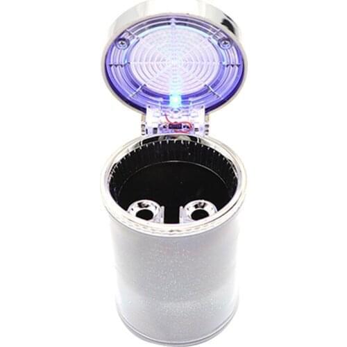 1PC Universal Portable LED Light Creative Car Interior Accessories Car Ashtray Cigarette Holder Cup for Vehicle Car Decoration