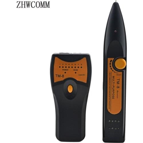 ZHWCOMM High Quality TM-8 Cable Tester Line Finder Cat5 Cat5A Cat6 Cat6A RJ45 LAN Telephone Wire Tracker Diagnose Free Shipping