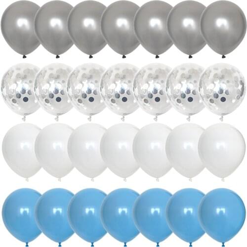 40pcs Pink and Silver Hot Pink Balloon,Chrome Metallic Balloons Confetti Balloons for Party Wedding Bridal Baby Shower Decoratio