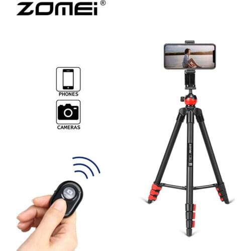 ZOMEI T60 photography selfie flexible universal tripod Stand Tripode with ball head tripod phone adapter for Smartphone Camera