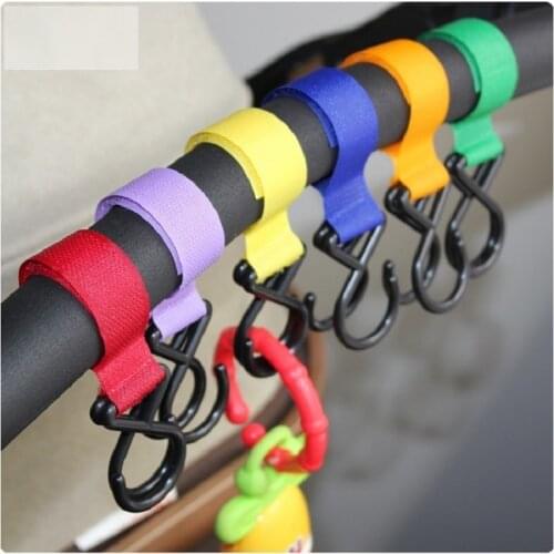 1PC Children Stroller Hooks Infant Pram Pushchair Car Hanger Hanging Strap Convenient Plastic Baby Stroller Accessories Stuff