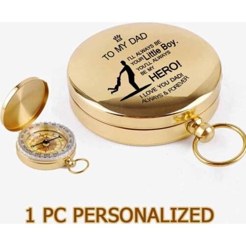 1pc Cusotmized Engrave Compass For Grandson Dropshipping Personalized Christmas Gifts Navigator Functional Compass 2021 ZNZ044
