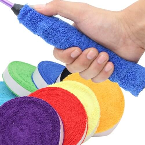 10m cotton Towel Tennis Overgrips Anti-skid Sweat grip Absorbed Wraps Badminton racket OverGrip Fishing Skidproof Sweat Band