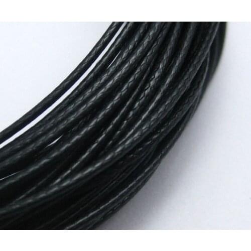 100 Yards Black Korean Waxed Cord String Thread 1mm for Bracelet Necklace