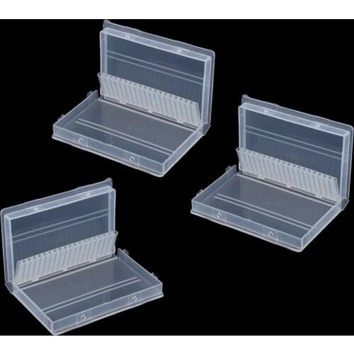 3Pcs 20 Holes High Quality Plastic Nail Drill Bit Holder Stand Organizer Case Manicure Box Displayer Portable