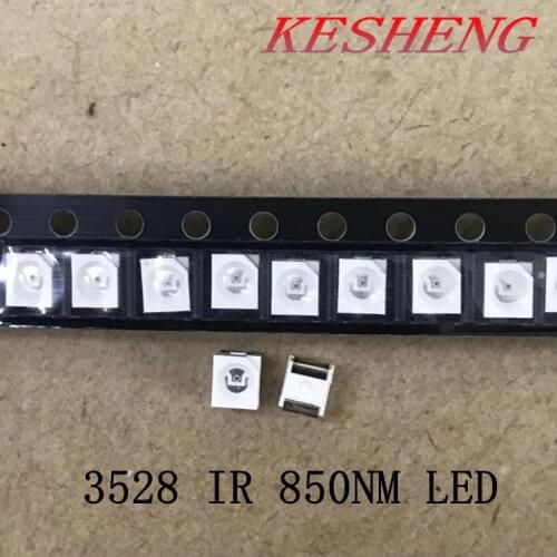 50pcs IR 3528 SMD LED 850nm Infrared led diode Night Vision smt light diode 3.5*2.8*1.9mm