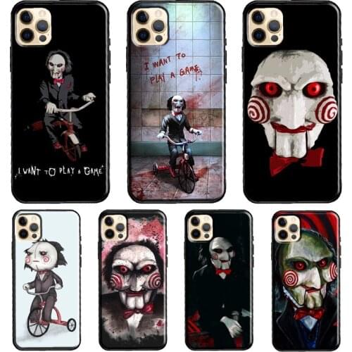 Saw Jigsaw Puppet Soft Case For iPhone 12 Pro Max Mini X XR XS Max SE 2020 8 7 Plus 11 Pro Max Phone Cover