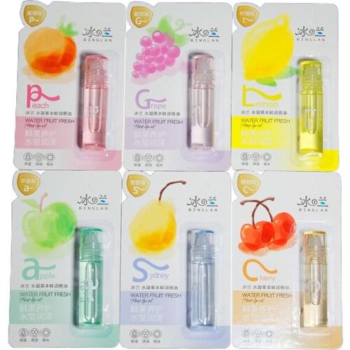 Colorless Lip Plumper Oil Color Cute Fruit Lip Balm Liquid Lipstick Waterproof Moisturizing Lip Oil Women Lip Gloss TSLM2
