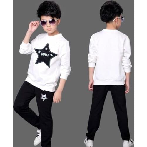 Children Clothes Spring Autumn Wear Boys And Girls Long Sleeved Tops + Trousers Kids Wear Big Boy Clothes Set Kids Tracksuit