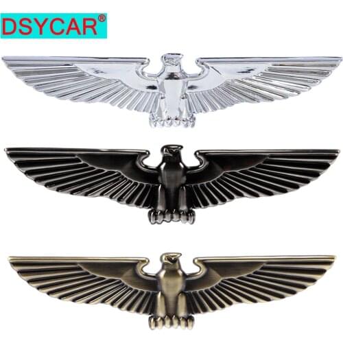 DSYCAR 1Pcs 3D Animal Car Decoration Metal Eagle Adhesive Car Badge Emblem Sticker for Universal Cars Moto Bike