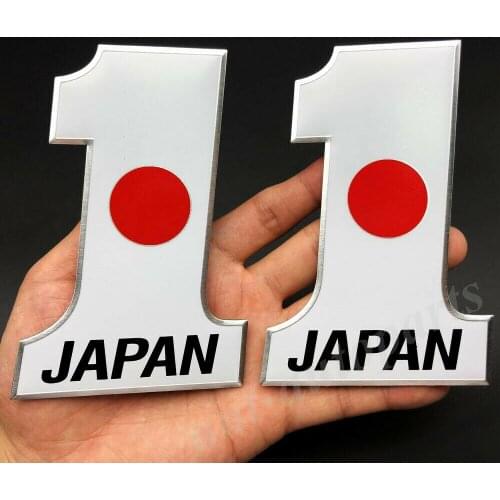 2pcs Japan Japanese NO.1 Flag JDM Emblem Car Badge Motorcycle Decals Sticker