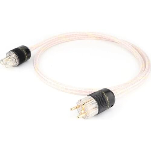 Hi-end 6N OCC 12TC Audiophile European AC Power Cord With glod Plated Schuko EUR Power Connecotor HIFI Power Cable