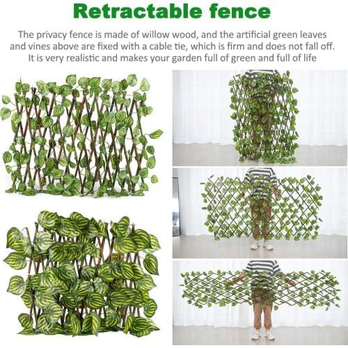 Simulation Fence Fence Telescopic Fence Balcony Privacy Screen Garden Fence UV Protection Privacy Screen Garden Fence 40cm