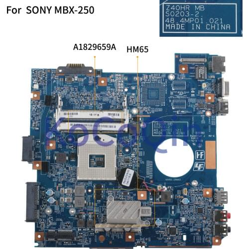 KoCoQin Laptop motherboard For SONY Vaio VPC-EG VPCEG MBX-250 A1829659A Mainboard Z40HR MB S0203-2 48.4MP01.021 HM65