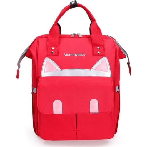 Cartoon Fashion Kitten Mummy Bag Multi Functional Womens Mother Baby Backpack Large Capacity Portable
