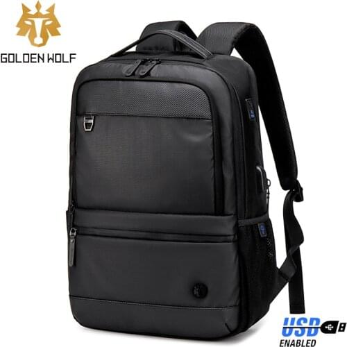 Men Backpack Bag Travel Laptop Bags Pocket with USB Charge Multifunction Teenage Schoolbag Waterproof Computer Backpacks for Man