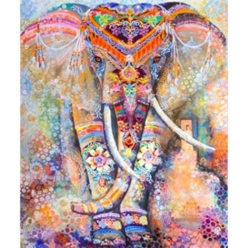 Gatyztory 60×75cm Frame Elephant DIY Painting By Numbers Animal Canvas Drawing Handpainted Kits Unique Gift Wall Decor Art Acryl