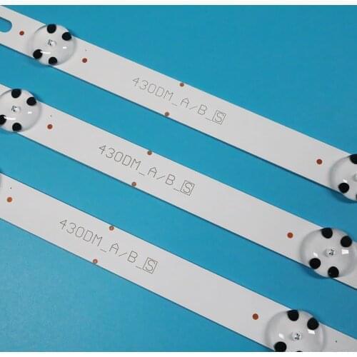 New Kit 3 PCS 7LEDs 830mm LED backlight strip for LGTV 43UJ634V 43LJ61_FHD_L LC43490059A LC43490058A Innotek 17Y 43inch_A-Type