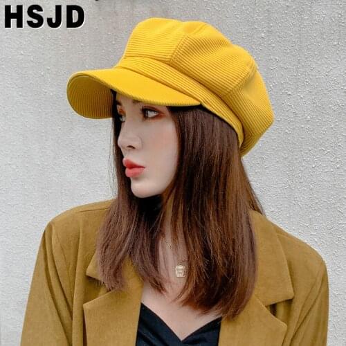 Solid Color Octagonal Cap Women Summer Hat Spring Autumn Female Artist Painter Hat Girl Female Retro Berets 2020 Female Caps