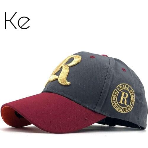 KE 2021 autumn new all-match men and women with color matching letters 3D embroidery baseball cap fishing cap wholesale